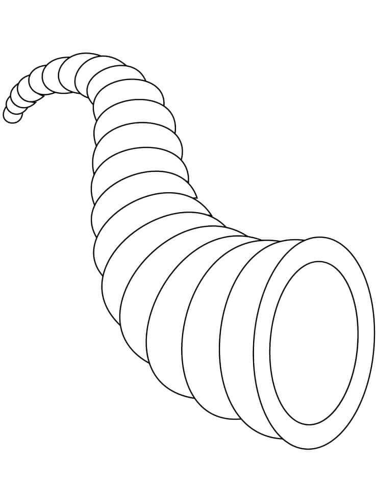 Dibujo de Cornucopia Vacía para Colorear y Imprimir