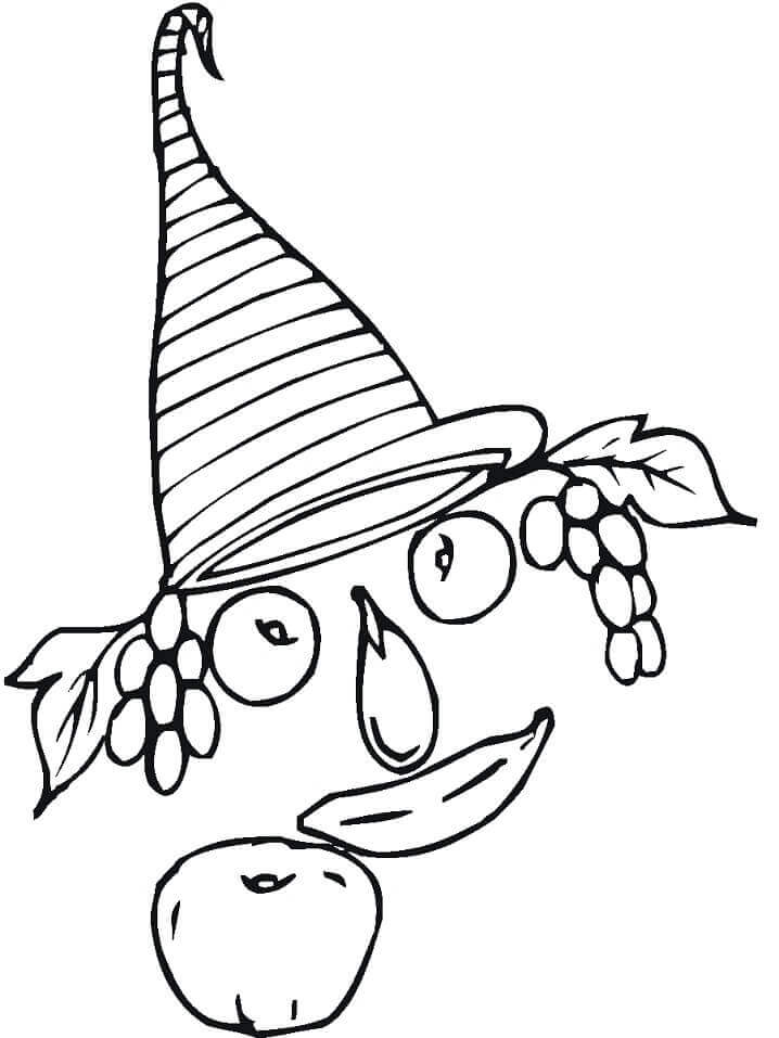 Dibujo de Máscara de Cornucopia para Colorear y Imprimir
