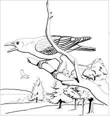 dibujo bonito cuervo para colorear