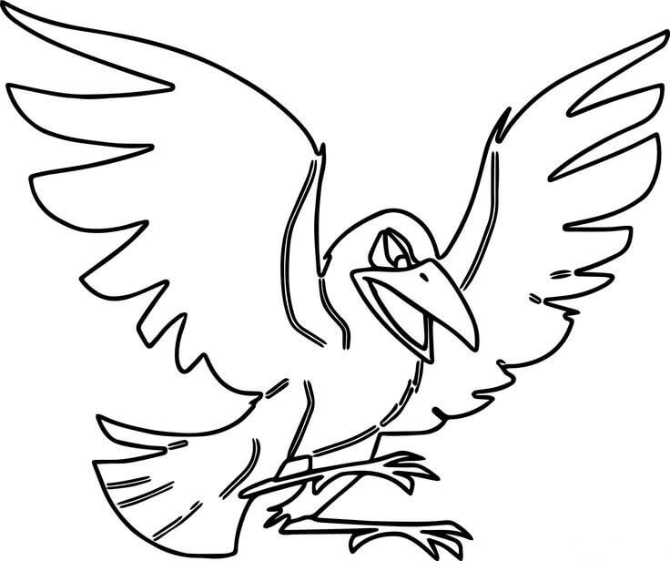 dibujo pdf de cuervo para imprimir