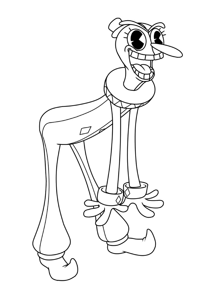 Dibujo de Beppi El Payaso para Colorear y Imprimir