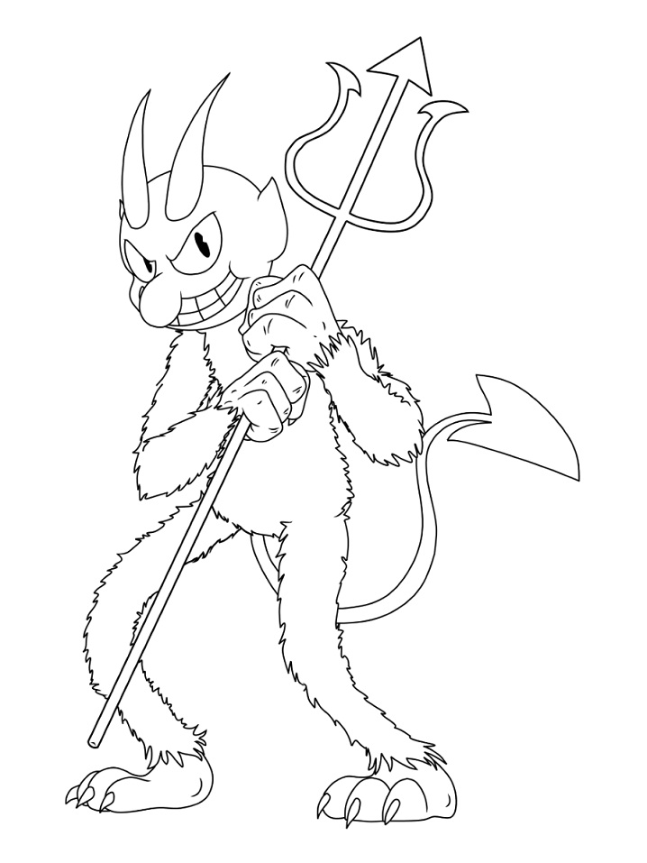 Dibujo de El Diablo 2 para Colorear y Imprimir