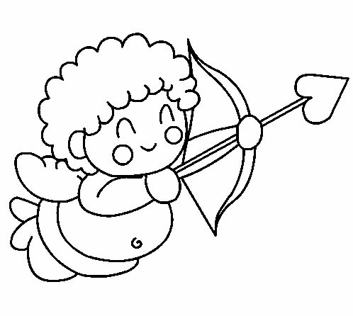 Dibujo de Buen Cupido para Colorear y Imprimir