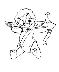 Dibujo de Cupido Fresco para Colorear y Imprimir