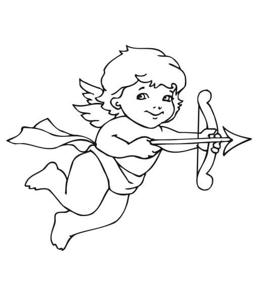 Dibujo de Cupido Impresionante para Colorear y Imprimir