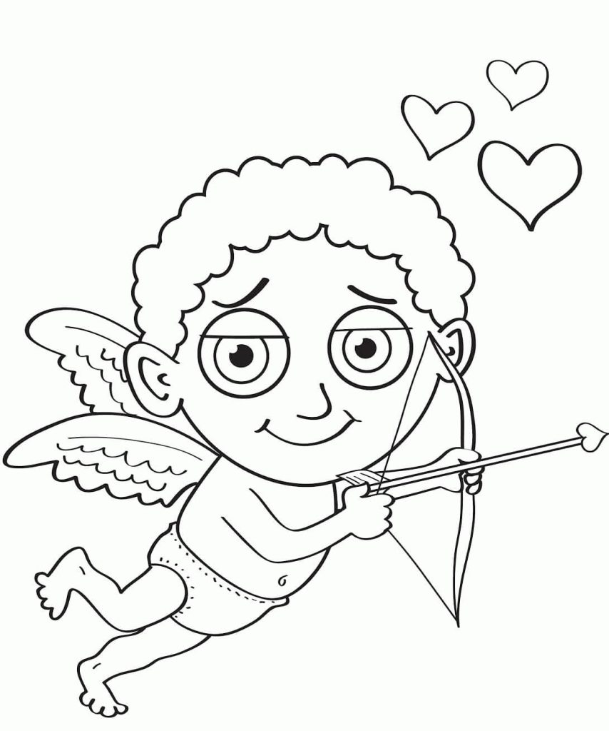 Dibujo de Gran Cupido para Colorear y Imprimir