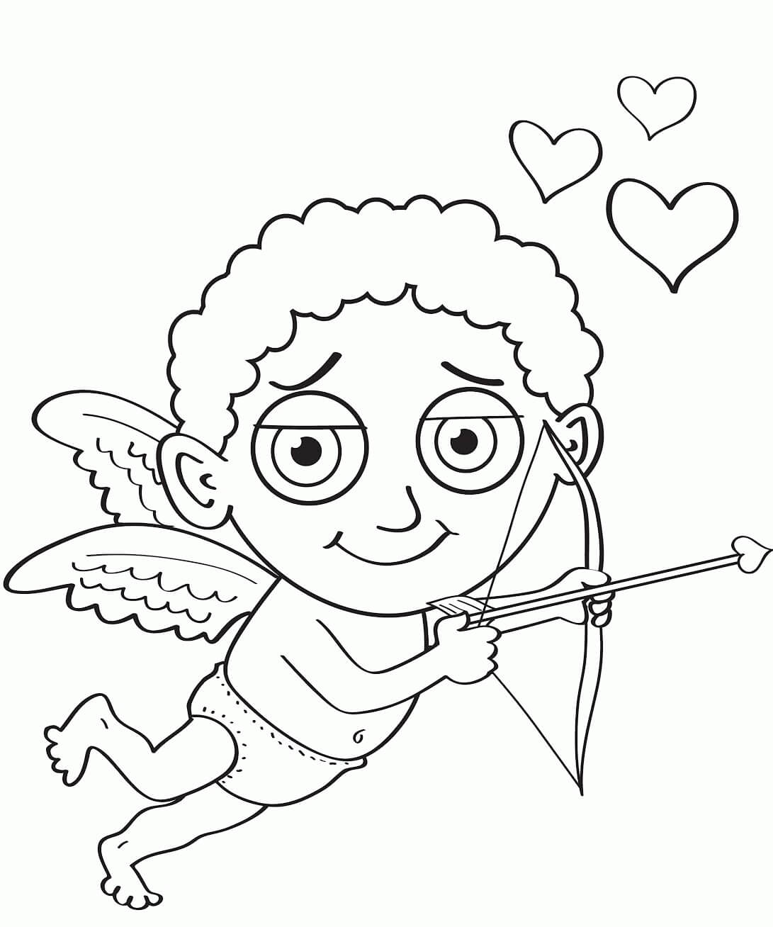Dibujo de Gran Cupido para Colorear y Imprimir