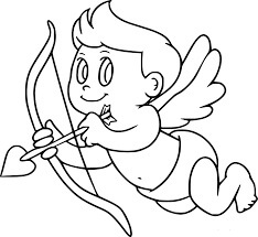 Dibujo de Pequeño Cupido para Colorear y Imprimir