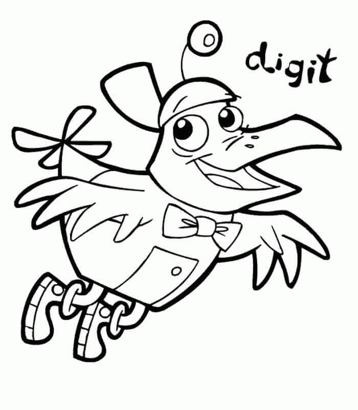 Dibujo de Dígito de Cyberchase para Colorear y Imprimir