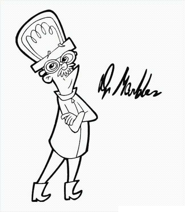 Dibujo de Dr Marbles de Cyberchase para Colorear y Imprimir