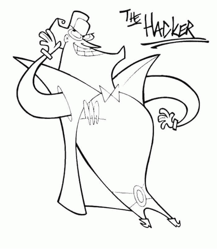 Dibujo de El Hacker Cyberchase 1 para Colorear y Imprimir