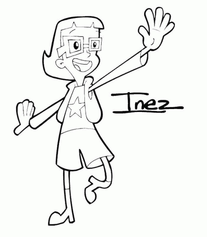 Dibujo de ¡Feliz Inez para Colorear y Imprimir
