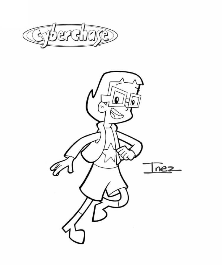 Dibujo de Inez de Cyberchase para Colorear y Imprimir