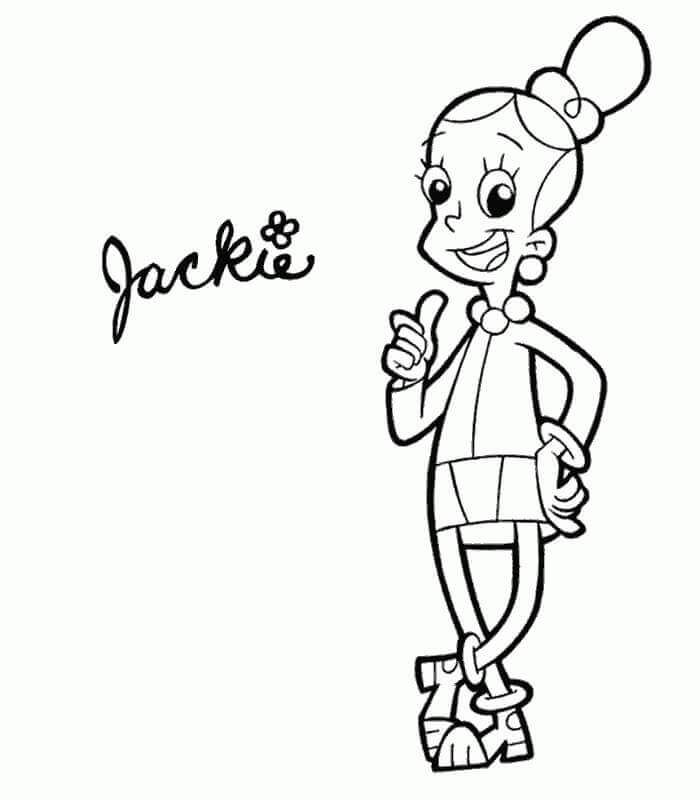 Dibujo de Jackie Cyberchase Sonriendo para Colorear y Imprimir