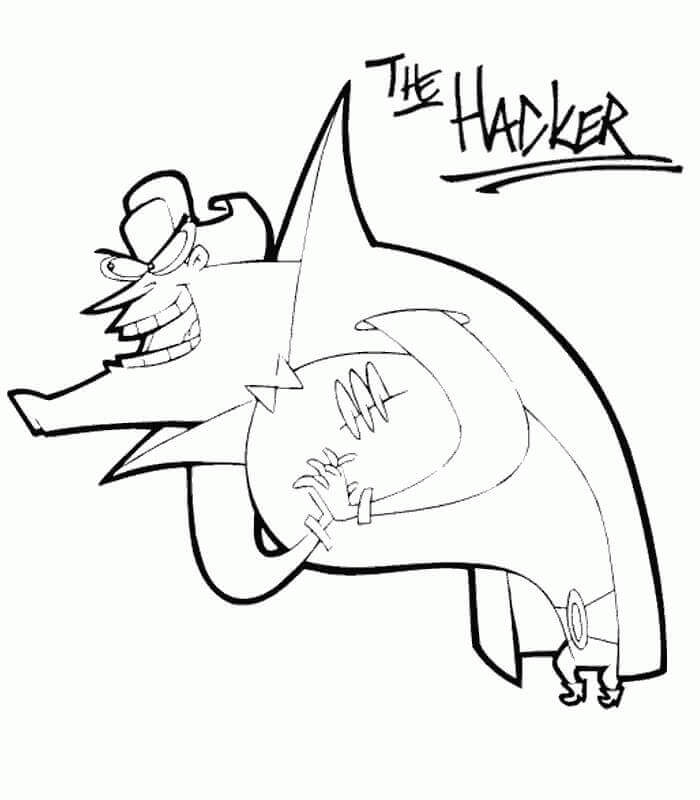 Dibujo de La Cyberchase Del Hacker para Colorear y Imprimir