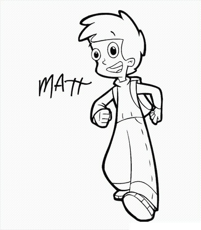 Dibujo de Matt Cyberchase para Colorear y Imprimir