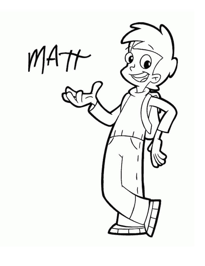 Dibujo de Matt de Cyberchase para Colorear y Imprimir