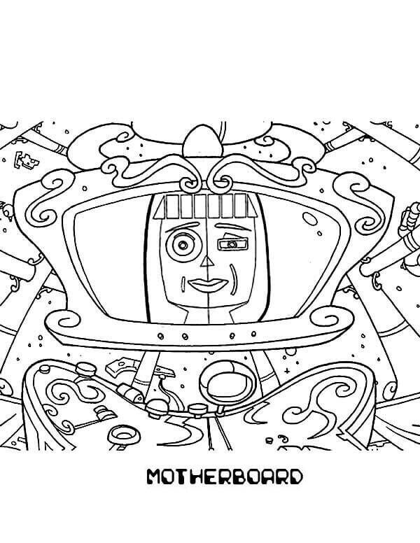 Dibujo de Placa Base Cyberchase para Colorear y Imprimir