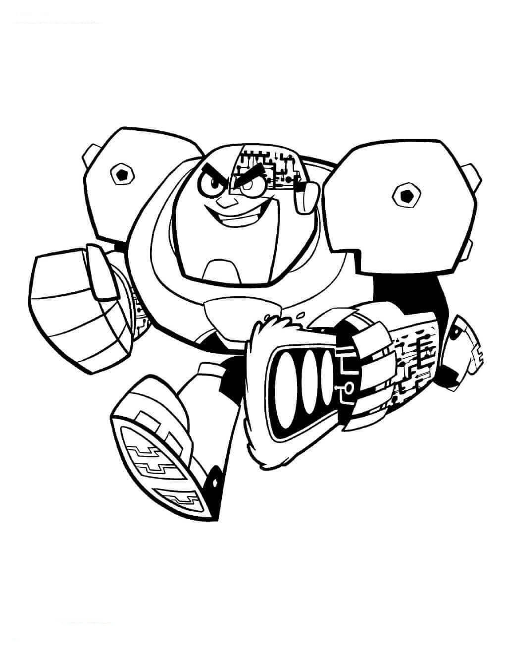 Dibujo de Cyborg Alboroto para Colorear y Imprimir