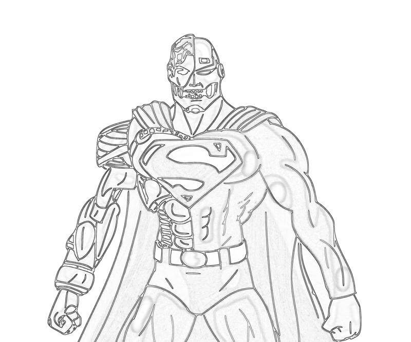 Dibujo de Dibujar a Mano Cyborg para Colorear y Imprimir