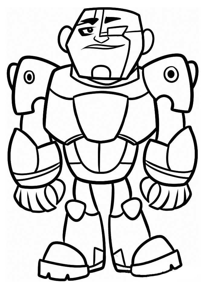 Dibujo de Dibujo de Cyborg para Colorear y Imprimir