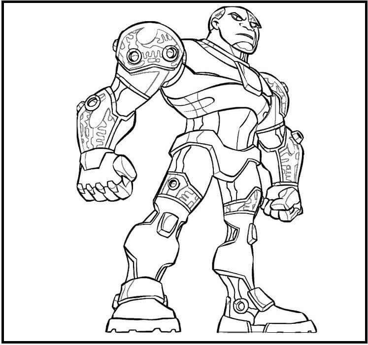 Dibujo de Genial Cyborg para Colorear y Imprimir
