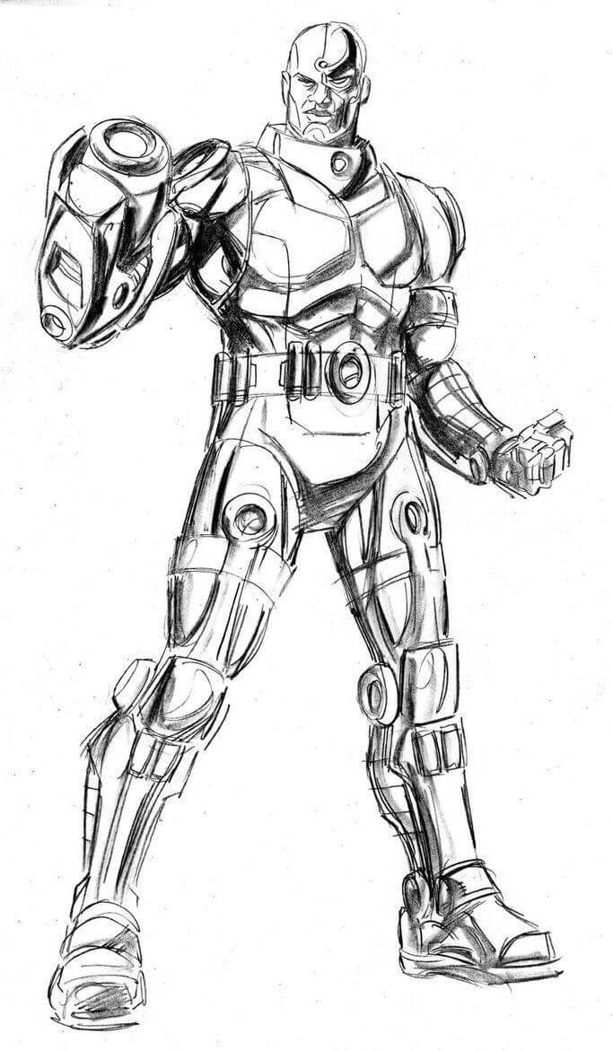Dibujo de Gran Cyborg para Colorear y Imprimir