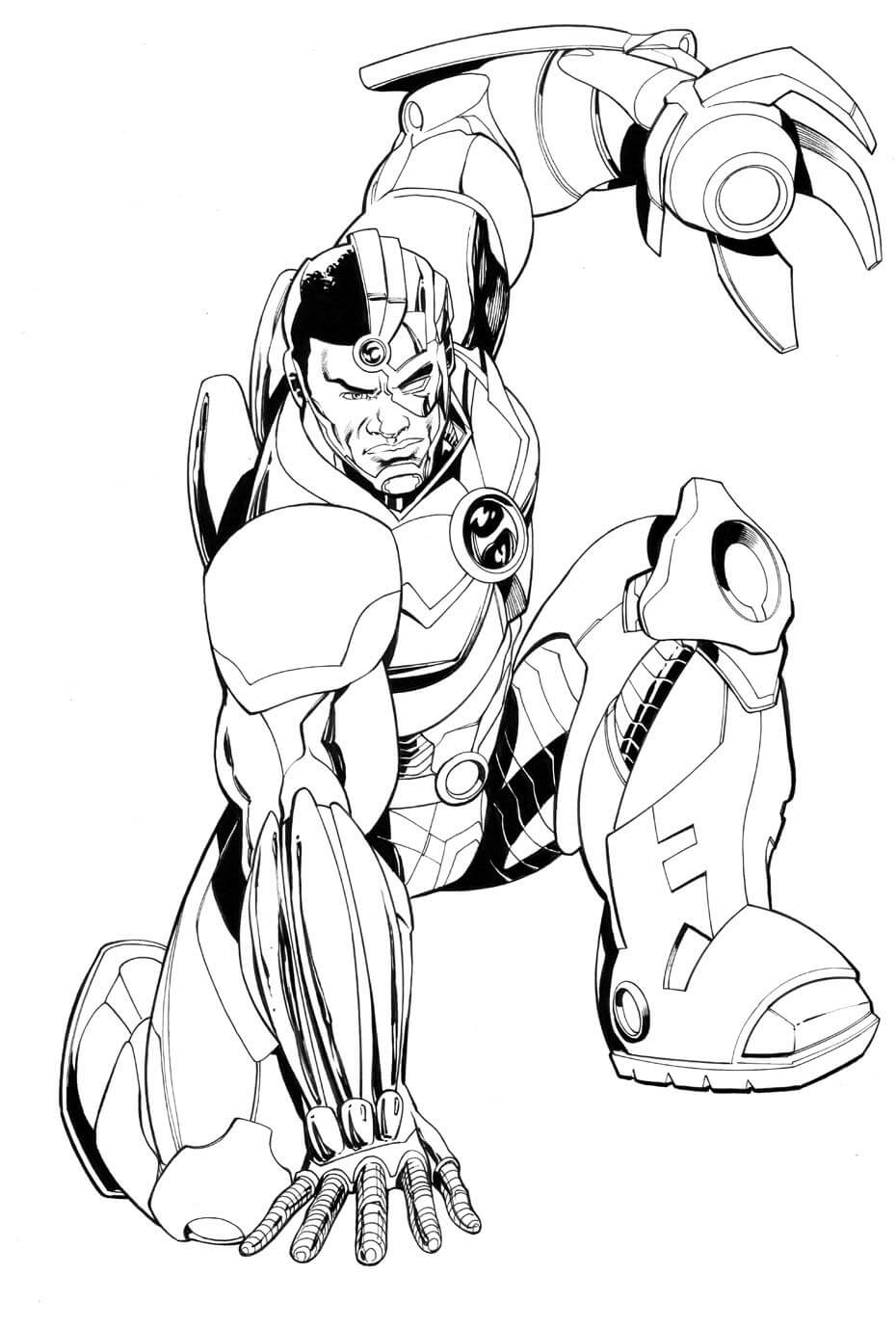 Dibujo de Niza Cyborg para Colorear y Imprimir