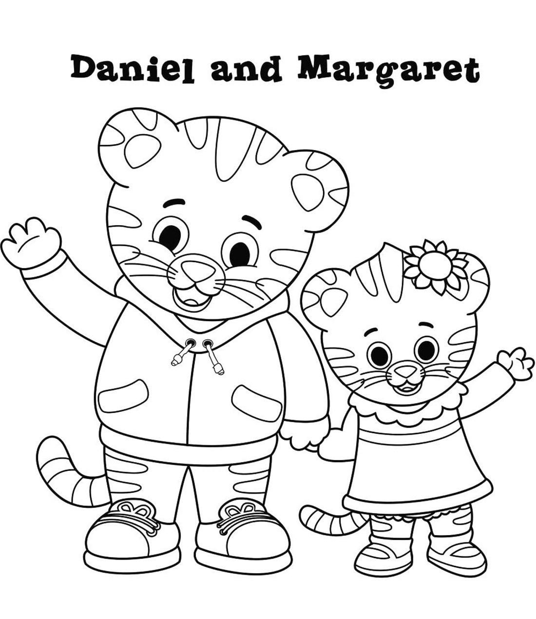 Dibujo de Daniel y Margaret para Colorear y Imprimir
