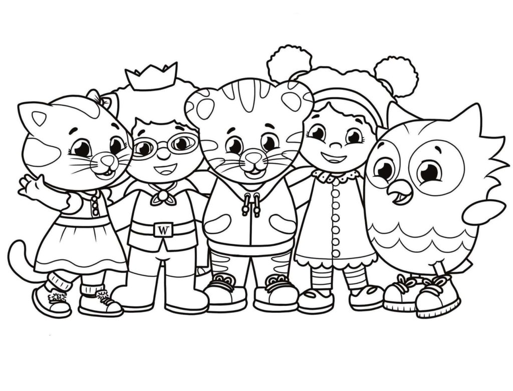 Dibujo de Sé Mi Vecino Daniel Tiger para Colorear y Imprimir