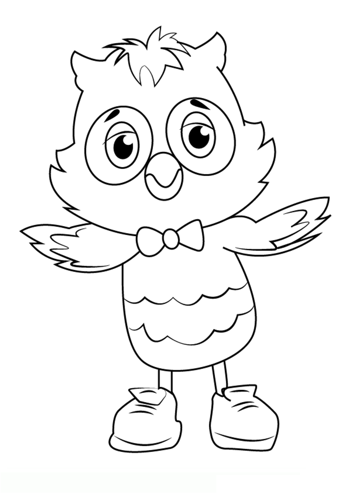 Dibujo de X El Búho para Colorear y Imprimir