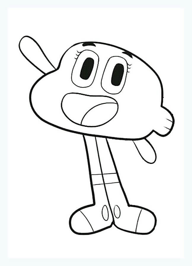 Dibujo de Darwin Di Hola para Colorear y Imprimir