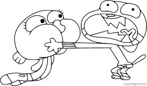 Dibujo de Darwin Luchando para Colorear y Imprimir