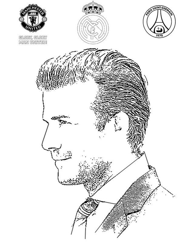 David Beckham para Colorear