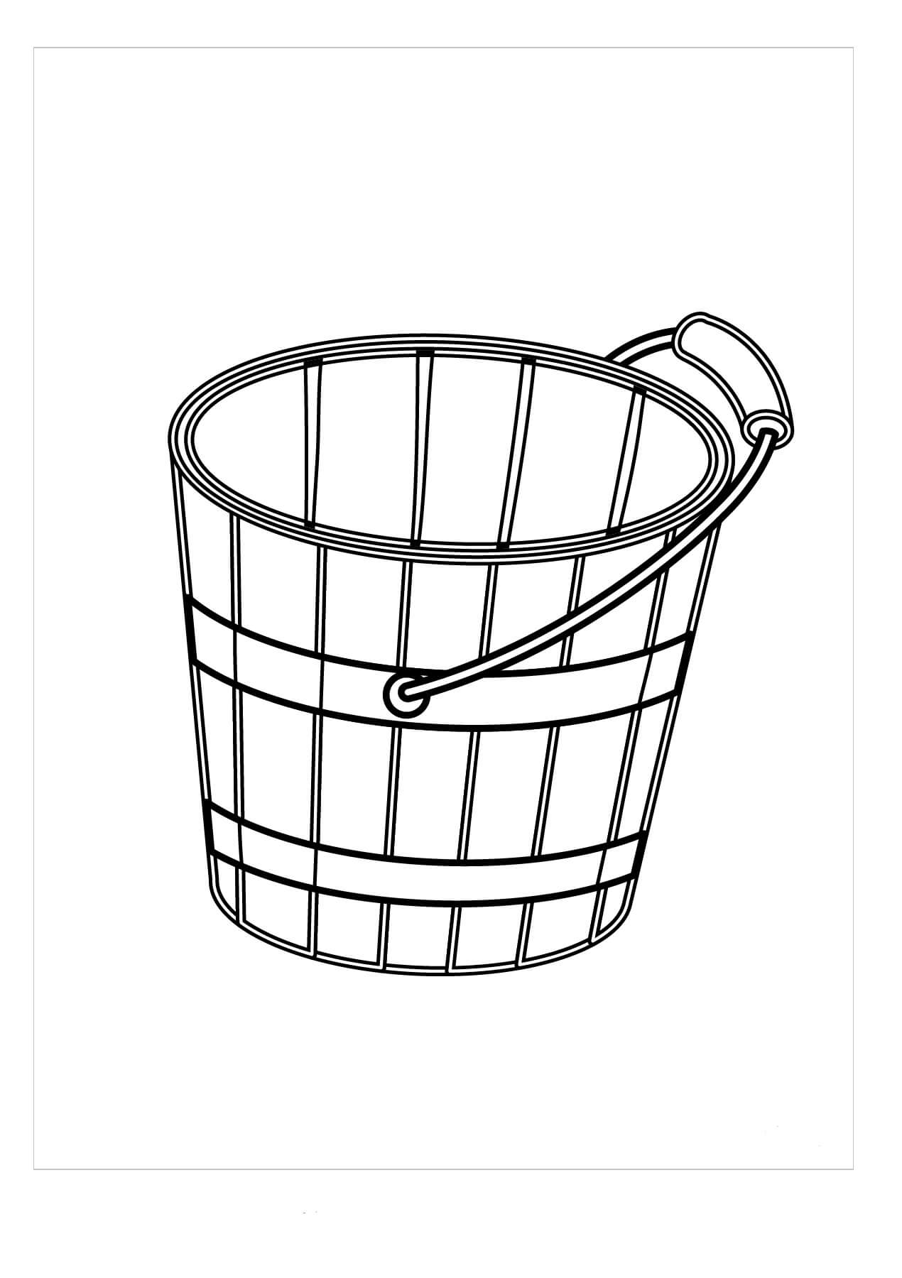 Dibujo de Caja de Madera para Colorear y Imprimir