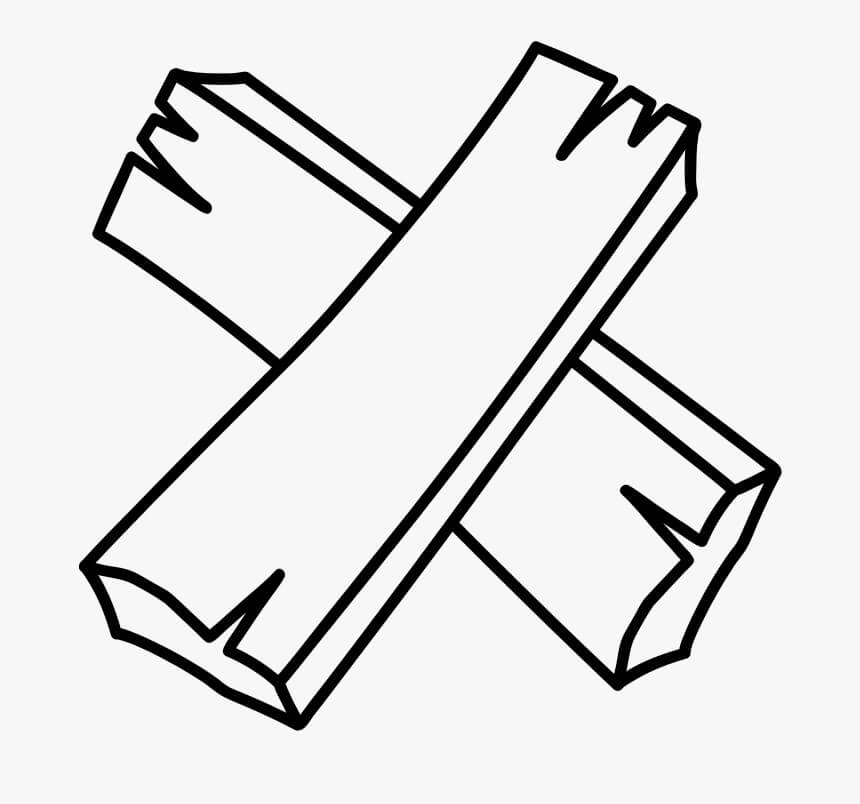 Dibujo de dos Platos de Madera para Colorear y Imprimir