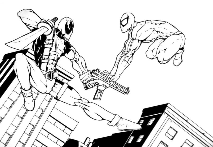 Deadpool para Colorear