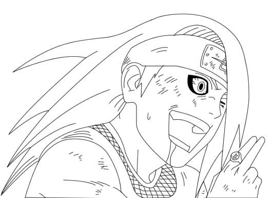 Dibujo de Deidara ¡Feliz para Colorear y Imprimir