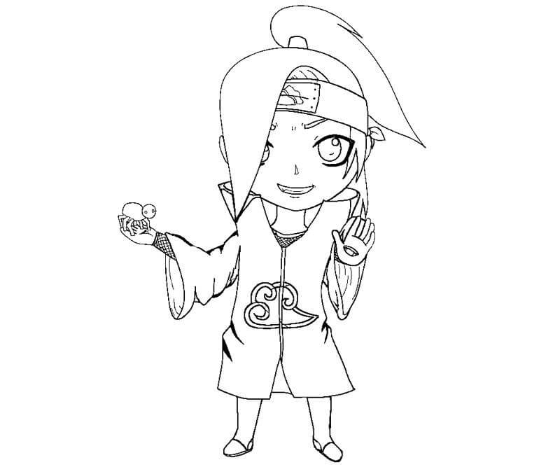 Deidara para Colorear
