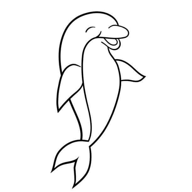 dibujo delfin asombroso para colorear