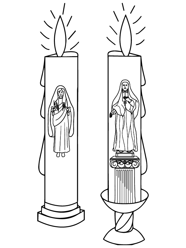 Dibujo de Candlemas Day Coloring Sheet For Kidspng para Colorear y Imprimir