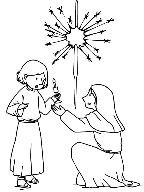 Dibujo de Downloadable Candlemas Day Coloring Pagepng para Colorear y Imprimir