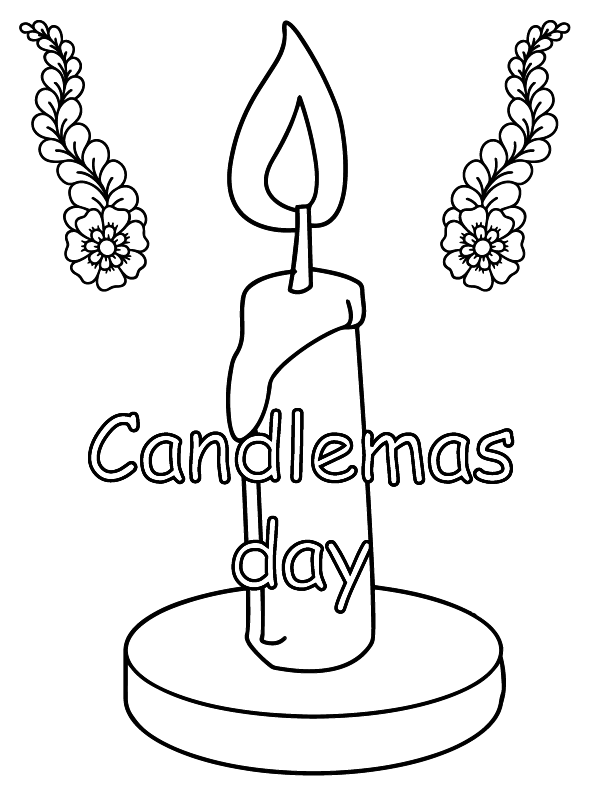 Dibujo de Free Candlemas Day Coloring Sheetpng para Colorear y Imprimir