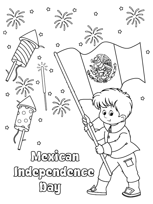 Día de la Independencia de México para Colorear