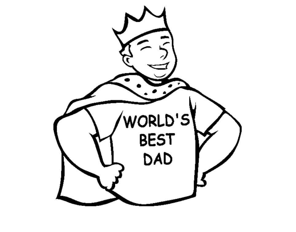 Dibujo de Padre Fuerte para Colorear y Imprimir
