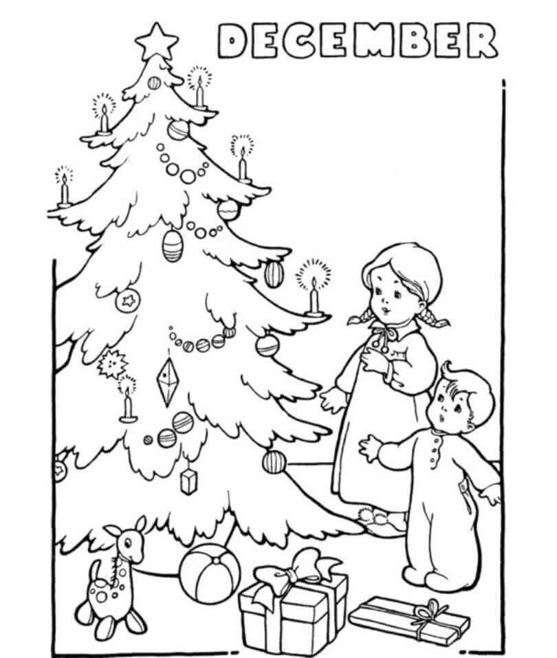 Dibujo de 2 de Diciembre para Colorear y Imprimir