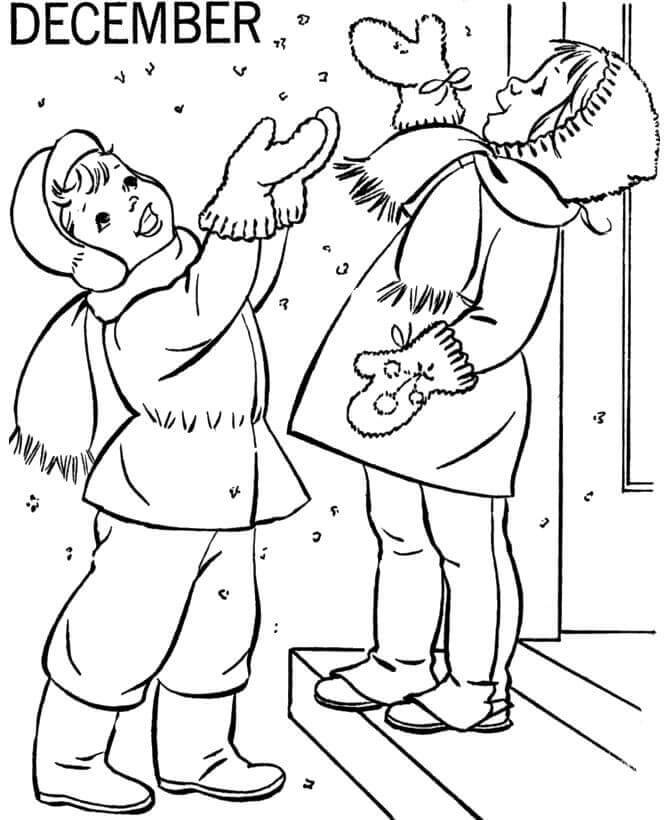 Dibujo de 3 de Diciembre para Colorear y Imprimir