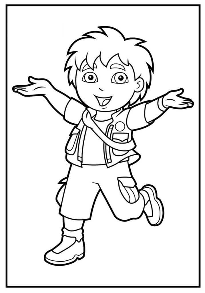 Dibujo de Diego Divertido para Colorear y Imprimir