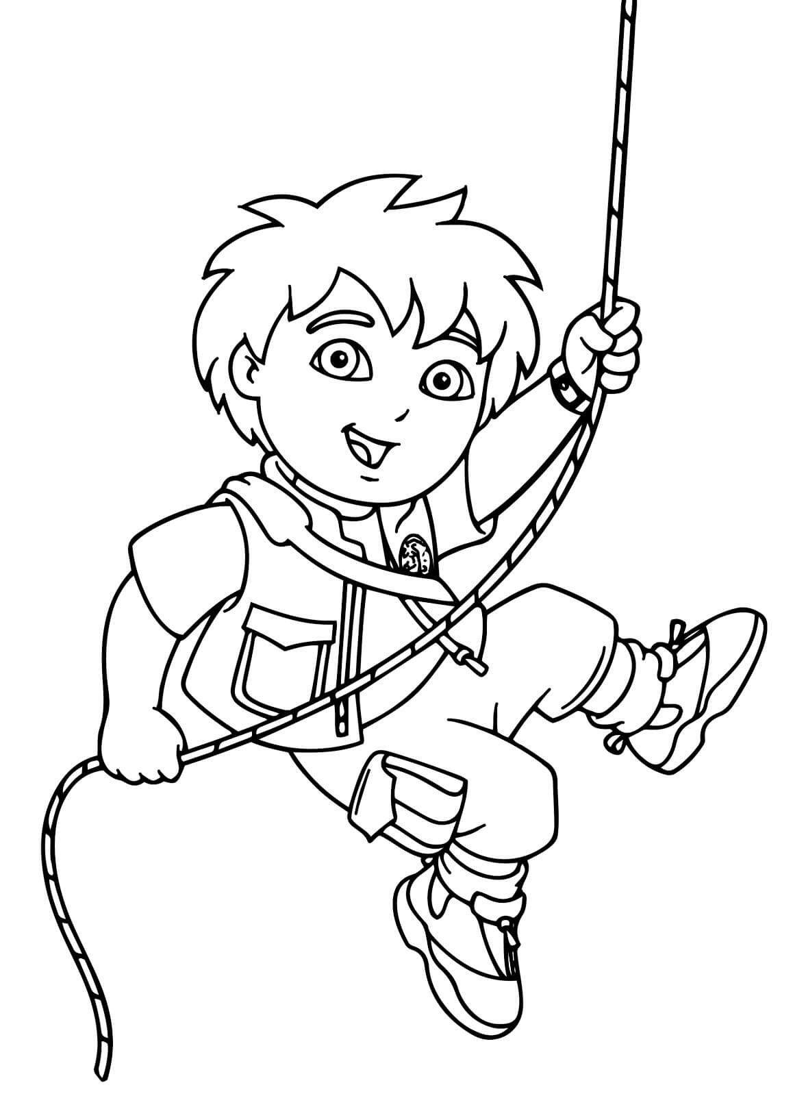 Dibujo de Escalada Deigo Básica para Colorear y Imprimir