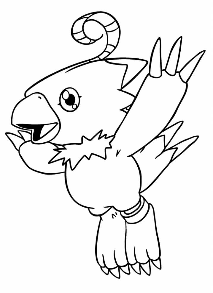 Dibujo de Biyomon para Colorear y Imprimir